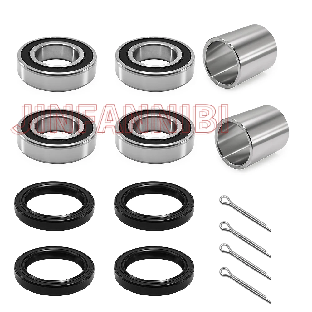 2 Set Front Axle Wheel Bearings Seals Kit for Kawasaki Mule 2510 3000 3010 4000