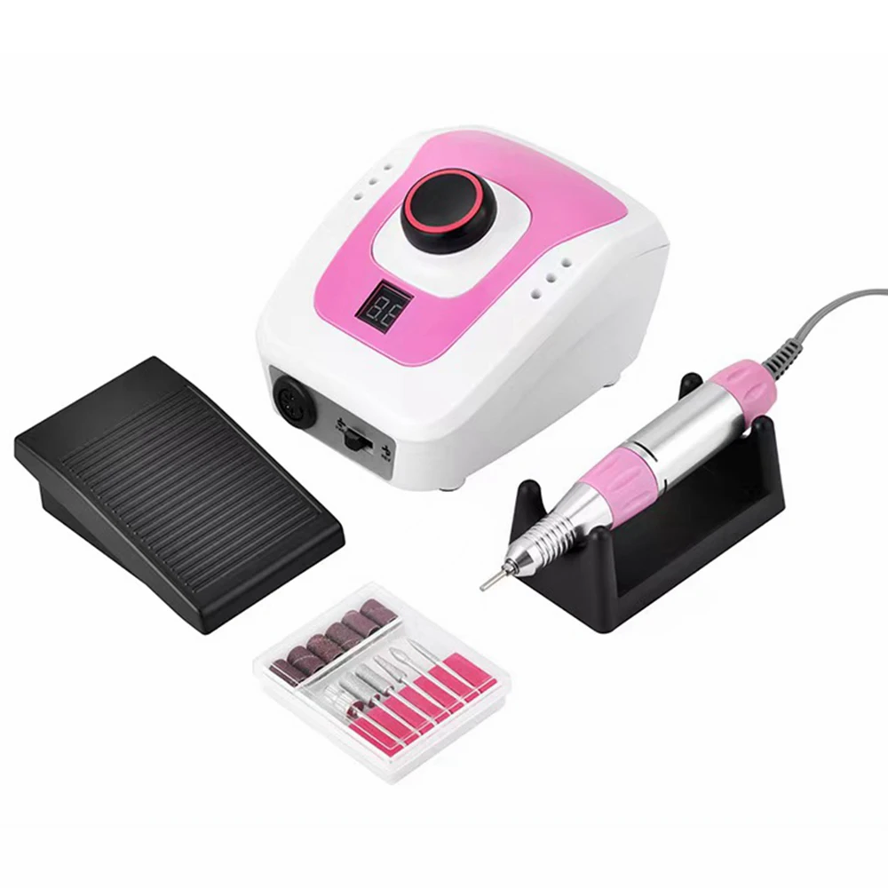 Professional 35000 RPM เครื่องเจาะเล็บ 30W Low Noise ไฟฟ้าเล็บ Sander เล็บเล็บเครื่องกัดชุดเครื่องมือ