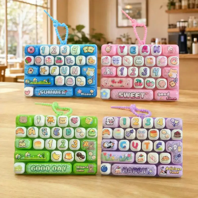 Cute Christmas Themed Cartoon Keycap Set, Mechanical Keyboard Keycap DIY Decoration, Christmas Gift Accessories