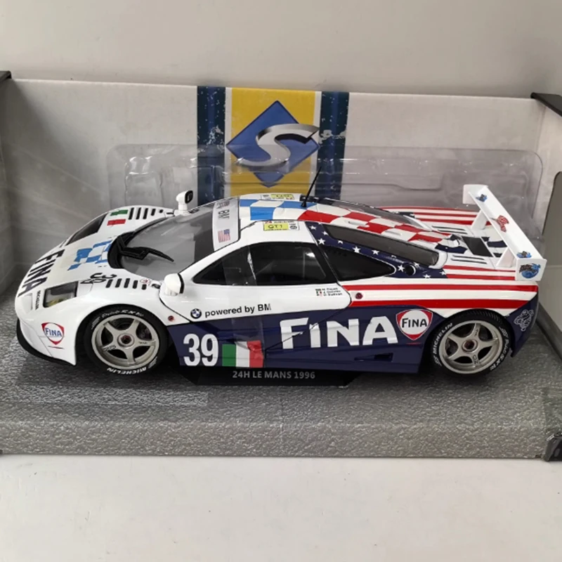 

SOLIDO Масштаб 1/18 MCL F1 GTR 1996 24H # 39, имитация модели автомобиля из сплава, статическая коллекция, украшенная праздничная игрушка, сувенирный подарок