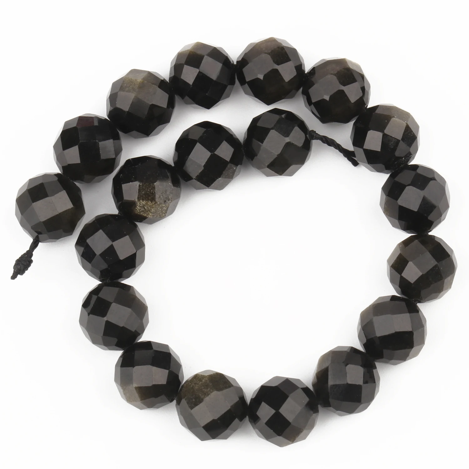 

Wholesale 6mm 8mm 10mm Faceted AAA Natural Gold Obsidian Loose Spacer Beads For Jewelry Making Diy Bracelet 7.5inch