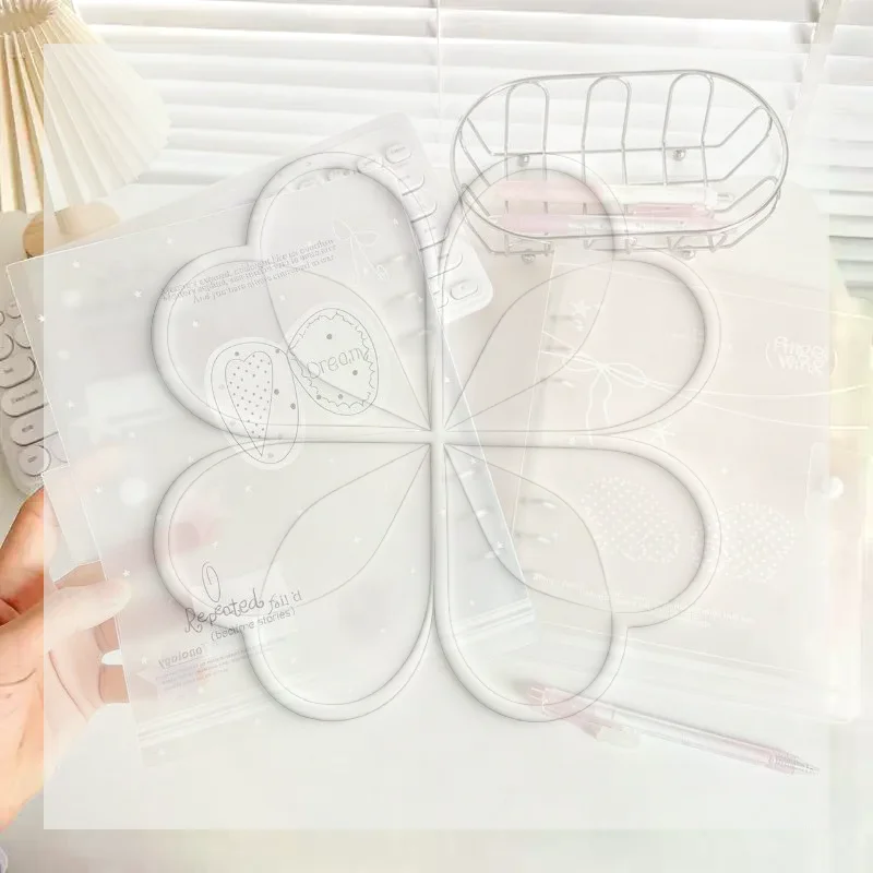 1/10Pcs Loose-Leaf Binder Organization Ins Style Ring Binder Notebook Scrub PP Inner Core Cover Note Book Journal Planner Office