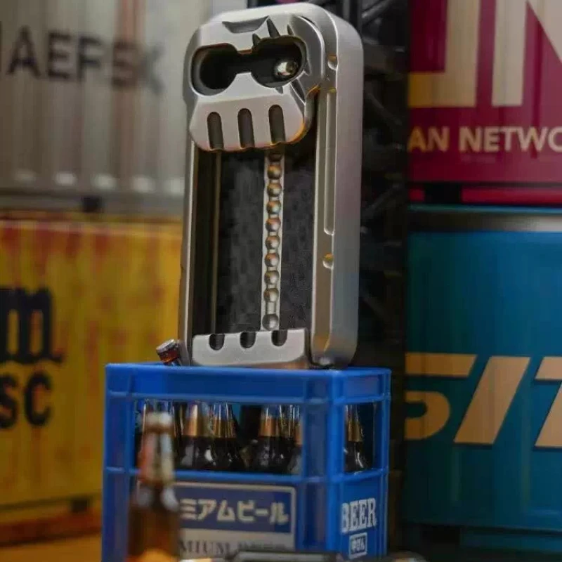 Karami EDC Pony Mechanical Metal Dense Section Direct Push Fingertip Card Pushing Stress Relief Toy