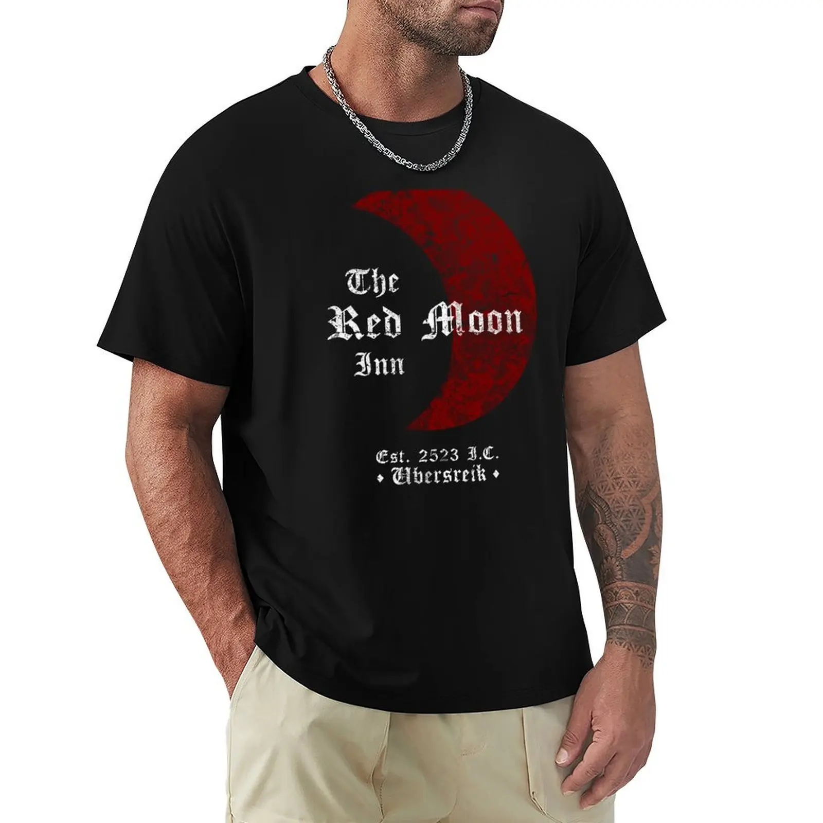 Red Moon Inn T-Shirt korean fashion boys whites customs heavyweights shirts men