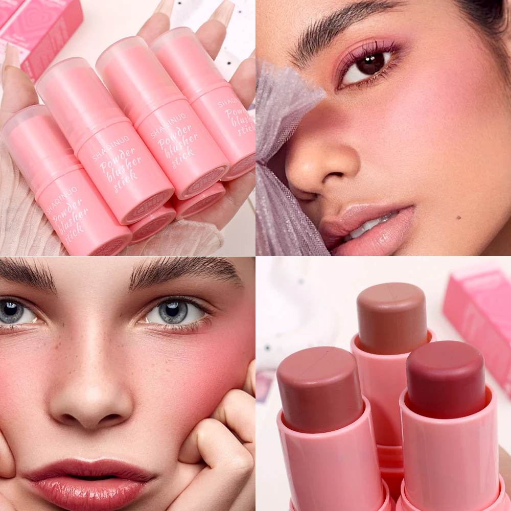 Girly Blush Stick Natuurlijke Matte Gemakkelijk Te Dragen Zachte Blusher Waterdichte, Duurzame Verhelderende Gezichtscontouren Blush Koreaanse Make-Up