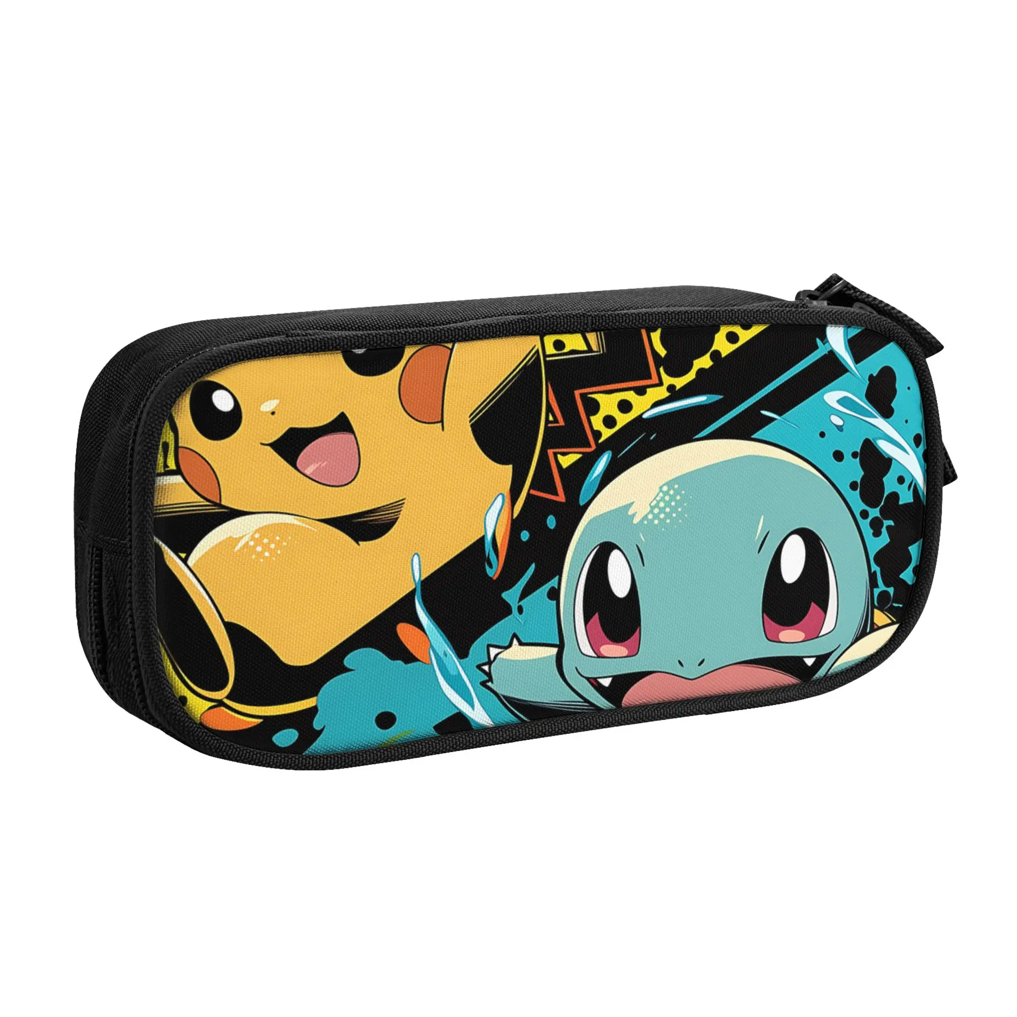 1 Piece Green Pencil Cases Pen Holder Storage Stationery Pokemon Supplies Large Storage Pen Box Pencil Bag for Students