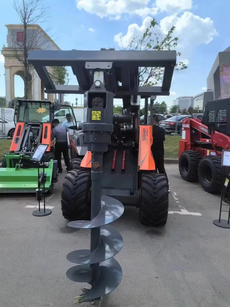Factory Manufacturer High Quality Earth Auger Ground Hole Digging Machine For Mini Skid Steer Loader   Drilling