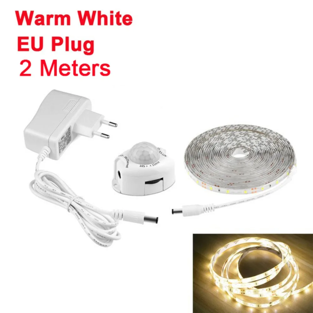 

Hand Wave-Activated Motion Sensor LED Strip Waterproof DC12V Under Cabinet Lighting Auto On/Off Cabinet Strip Light Stair