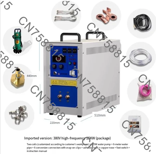 

Metal Manufacturing Industrial Forged Iron Rod, Steel Rod Induction Heater, Portable TGG-25kW Induction Heater