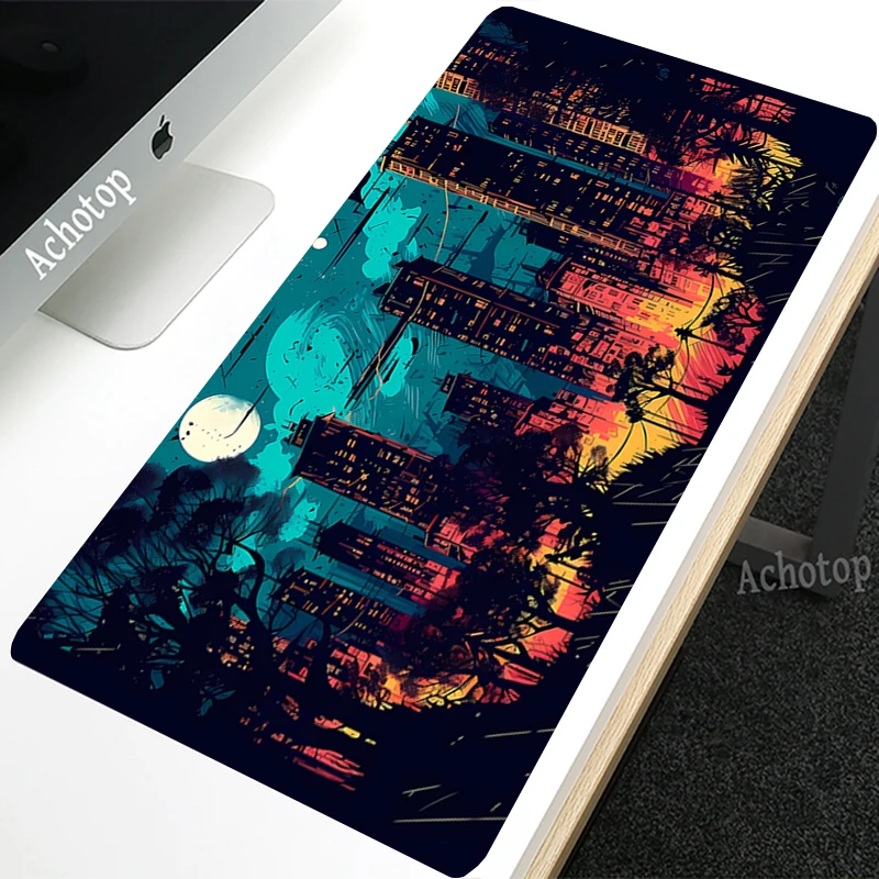 

Abstract Cityscape Mouse Pad Gaming Mouse Mat Gamer XXL Large Original Art Mousepad Game Desk Pads Rubber Коврик Keyboard Mats