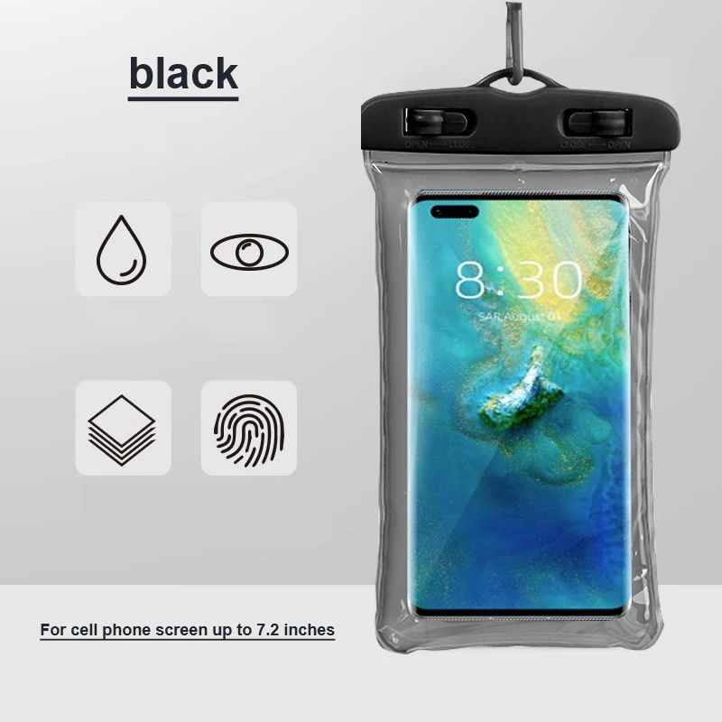 Universal Touchscreen Swimming and Rafting Sealed Cell Phone Waterproof  Pouch Protective CaseSehe Fashion