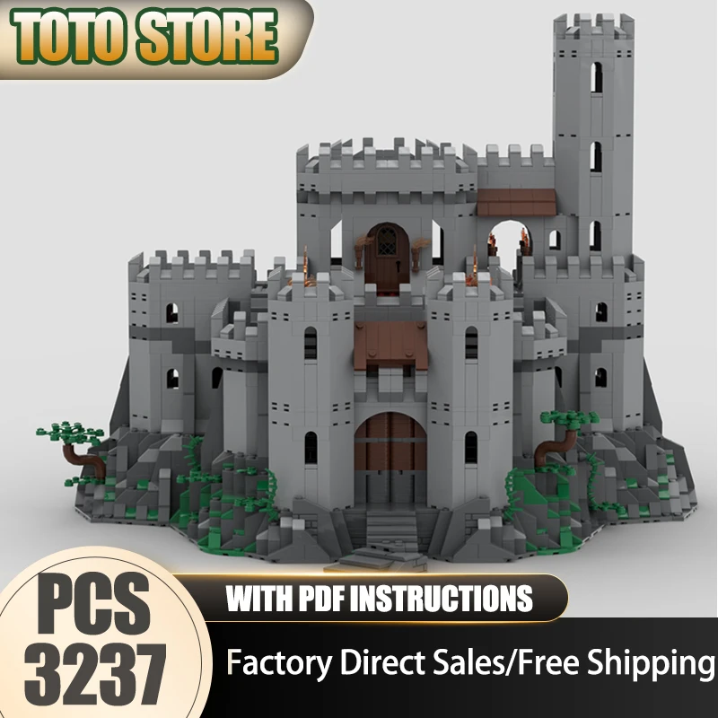 

Moc строительные кирпичи, средневековый замок, модель здания, технология, модульная городская модель с видом на улицу, блоки, игрушки, подарки