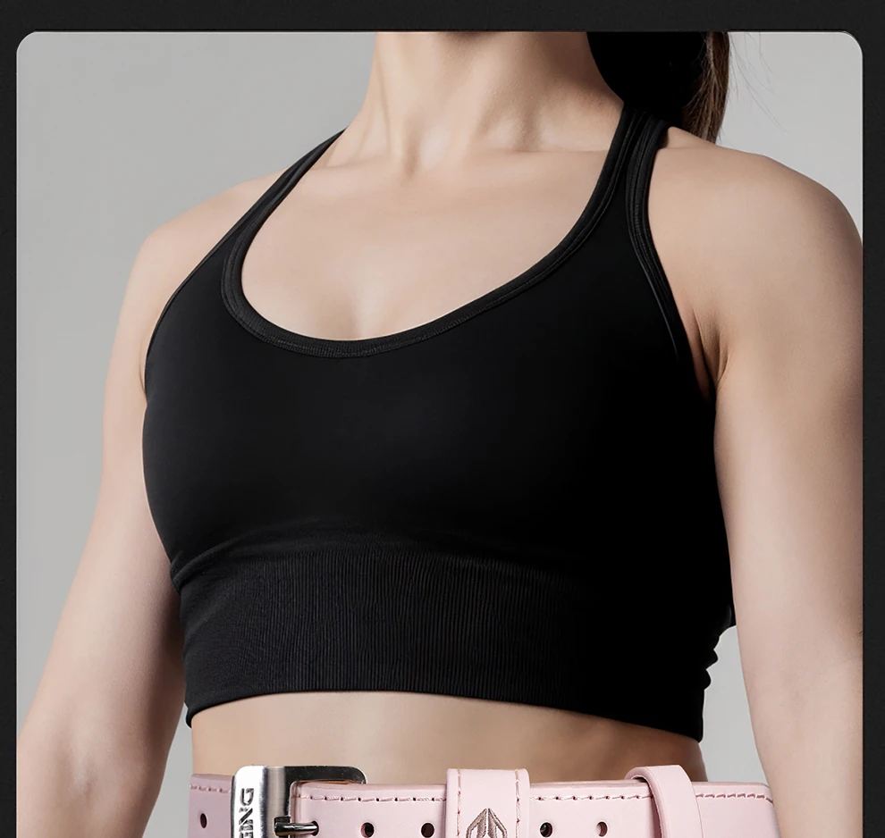 Gewichthebergürtel für Frauen, 10 cm Breite, Fitnessstudio, Fitness, Kniebeugengürtel, Rückenstütze, Powerlifting, Cross-Training, Trainingsgürtel, Rosa – Detail 1