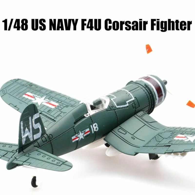 Модель самолета в сборе из пластика, модель самолета в масштабе 1/48 США флота F4U Corsair Fighter, случайный цвет