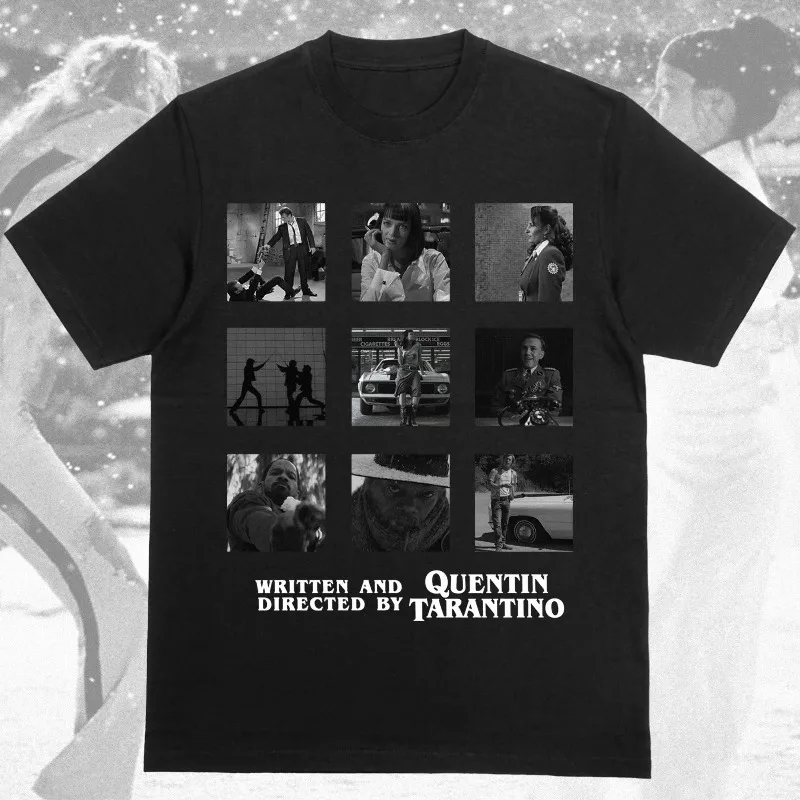 Quentin Tarantino Retro Style Pattern T-shirt Movie T-shirt Men's T-shirt Summer New Harajuku Style Unisex Casual T-shirt