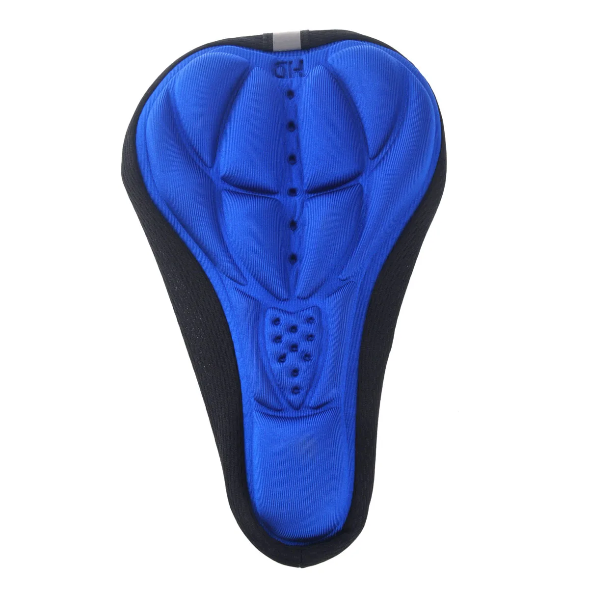 

3D Bike Saddle Seat Cover 29cmx17cm Blue Shock Absorbing Memory Foam Ergonomic Non Slip Breathable Pad for Mountain Bicycle