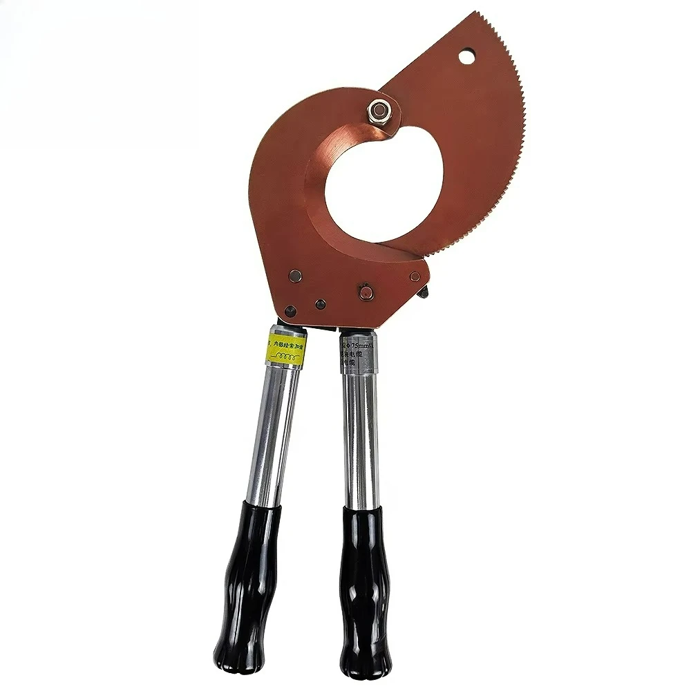 J75 Manual ratchet cable cutter construction tool for high efficiency copper and aluminum cable cutting