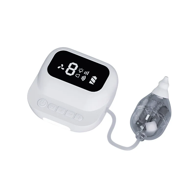 منظف الأنف الكهربائي مع الموسيقى والمتوهج الناعم، شفاط الأنف الكهربائي القوي القابل لإعادة الشحن للرضع