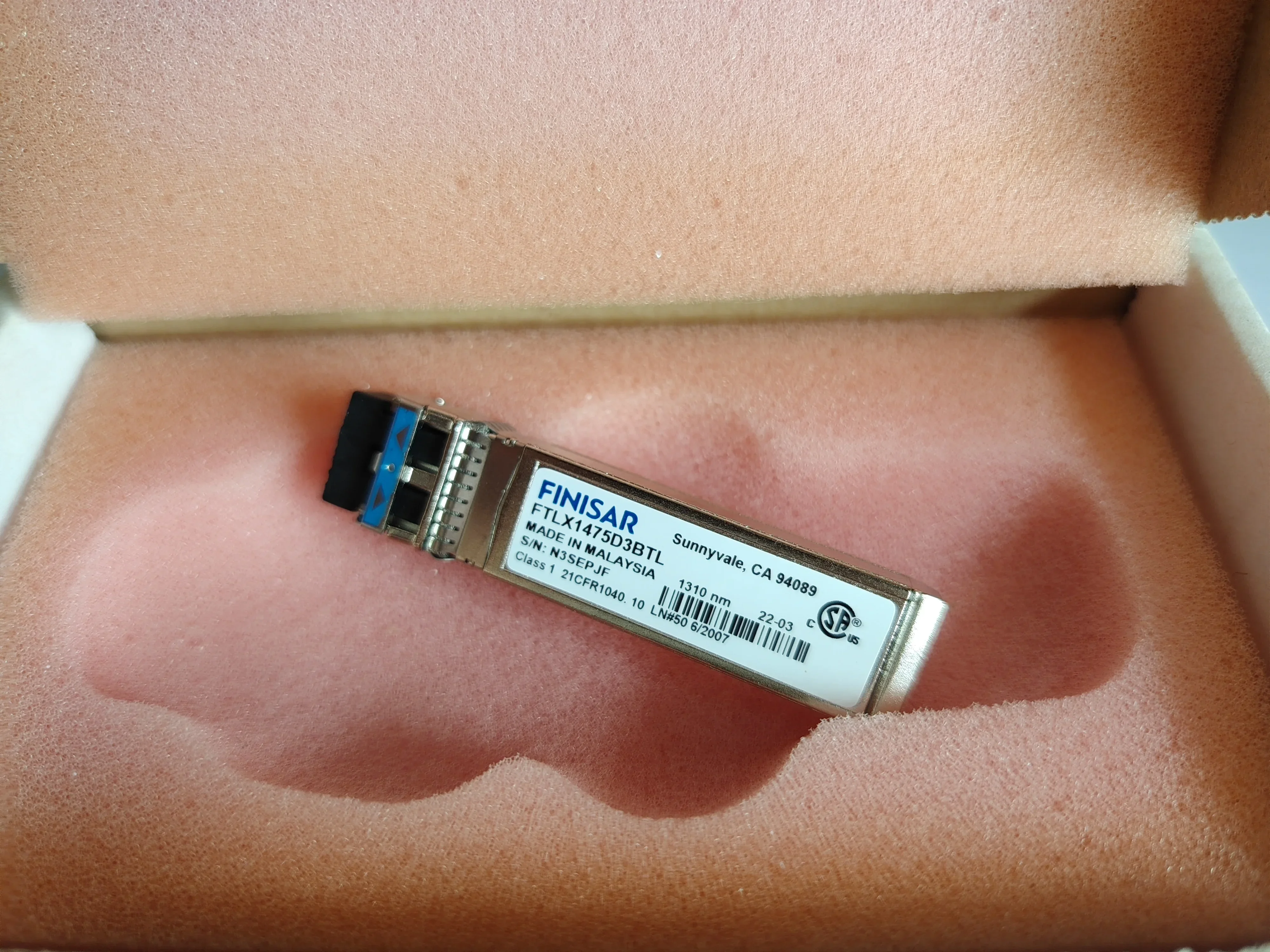 New Finisar SFP 10G 10KM/FTLX1475D3BTL/lc-lc 10G-1310nm-10km Single mode optical transceiver/finisar 10g 10km sfp optical fiber