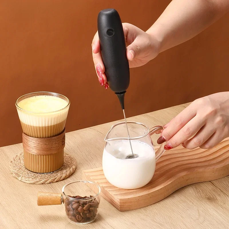 

Milk Frother Handheld Cappuccino Maker Coffee Foamer Egg Beater Chocolate Stirrer Mini Portable Food Blender Kitchen Whisk Tool