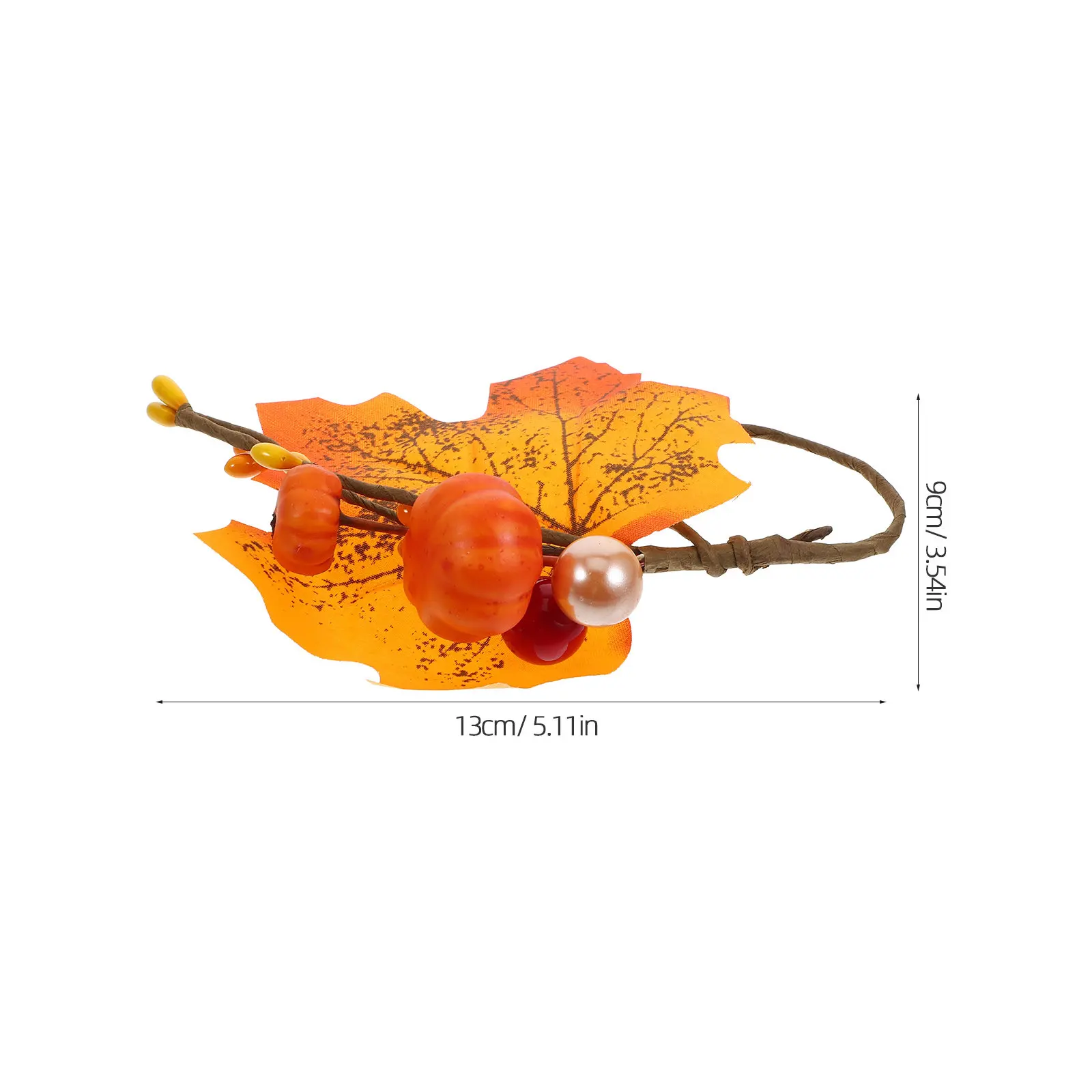 2Pcs Exquisite Fall Napkin Holders Bright Colors for Festive Dining Table Fall Napkin Rings Autumn Serviette Rings