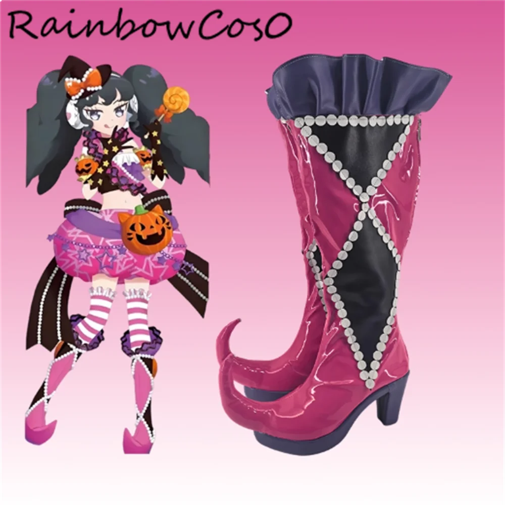 마나카 라알라 프리파라 코스프레 신발 부츠 게임 애니메이션 파티 할로윈 RainbowCos0 W5356