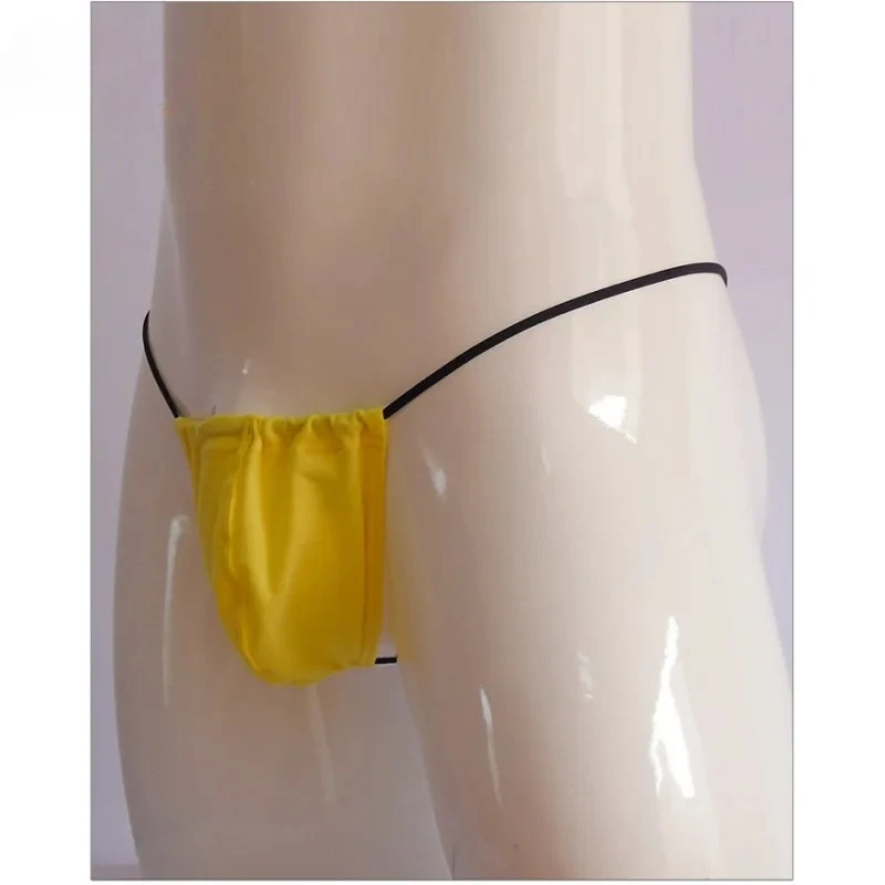 

Men's Sexy T Back Thong Gays Erotic Low-rise U Convex Pouch Open Buttock Underwear Youth Cotton Breathable Comfy Sports G-string