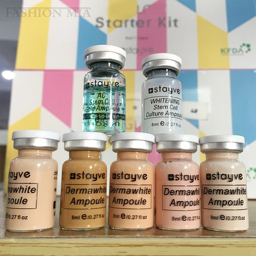 Imagen 1 del producto Korea Stayve 8ml BB Cream Kit de ampolla brillante crema de base hidratante hialurónica para hombres y mujeres belleza cuidado de la piel