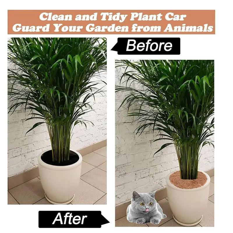 12 Pcs Coconut Fibers Mulch Ring Tree Protector Mat,14.5 Inch Coir Plant Protectors From Animals Tree Protection Plant-AT30