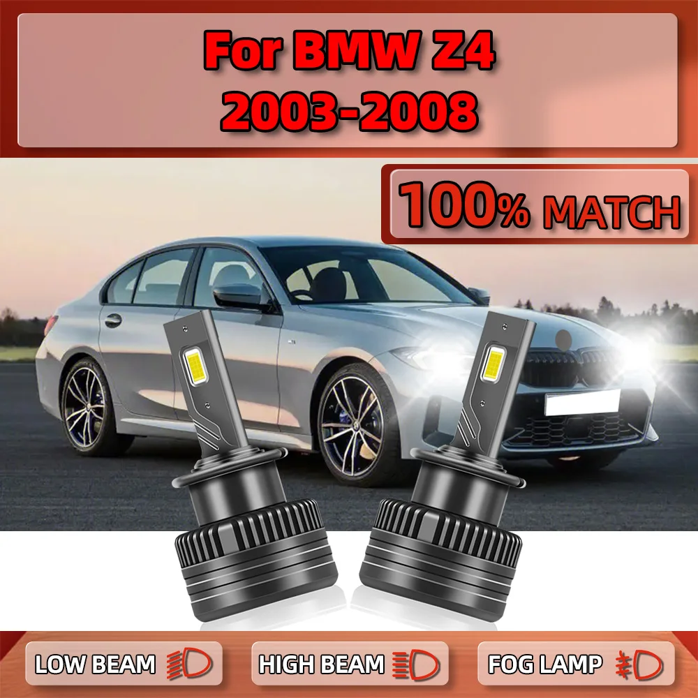 

120W D2S LED Car Headlight Bulbs Canbus 25000LM HID Xenon Lamps 12V 6000K Plug&Play For BMW Z4 2003 2004 2005 2006 2007 2008