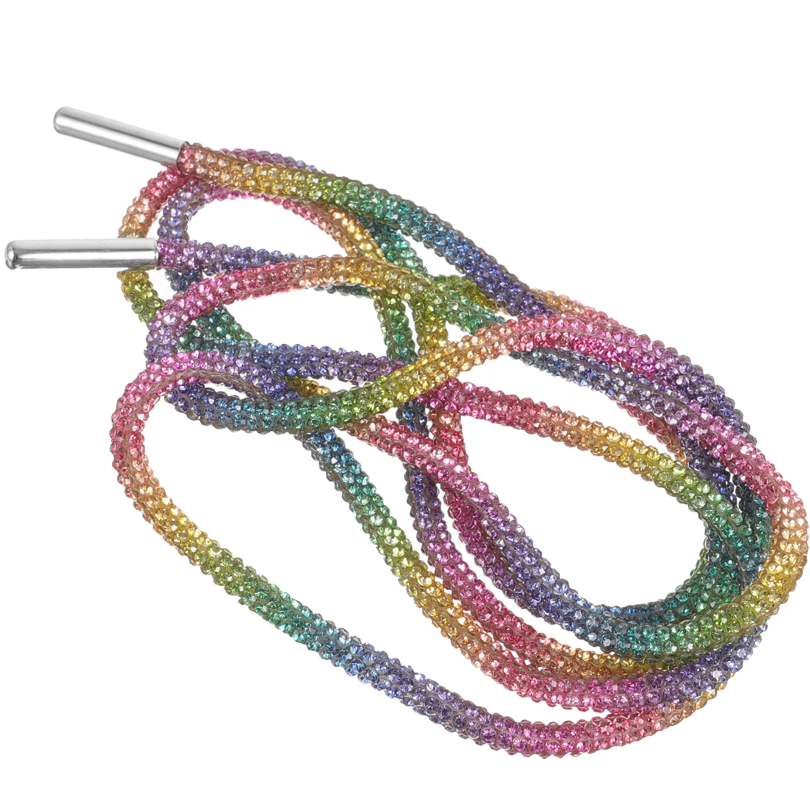 

s Rhinestone Shoe Lace 4mm Glitter Shoelace 120cm Long for Sneakers Clothes Decoration Diy Accessories