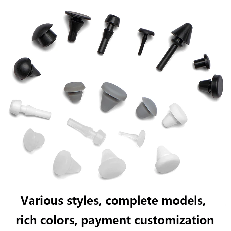 Silicone Stopper Rubber Stopper For Protection Soft Black Plate Hole Sealing Anti Slip Foot Pad Round Hole Seismic And Anti-coll