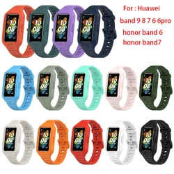 Silicone Strap For Huawei band 9 8 7 6 6pro Huawei honor band 6/7 Bracelet Sport belt Replacement Smartwatch bracelet watchband