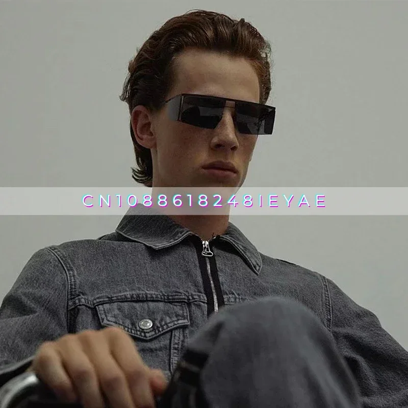 Style Four-piece Sunglasses Futuristic Metal Frame Four-piece Neutral Design Trendy Sunglasses
