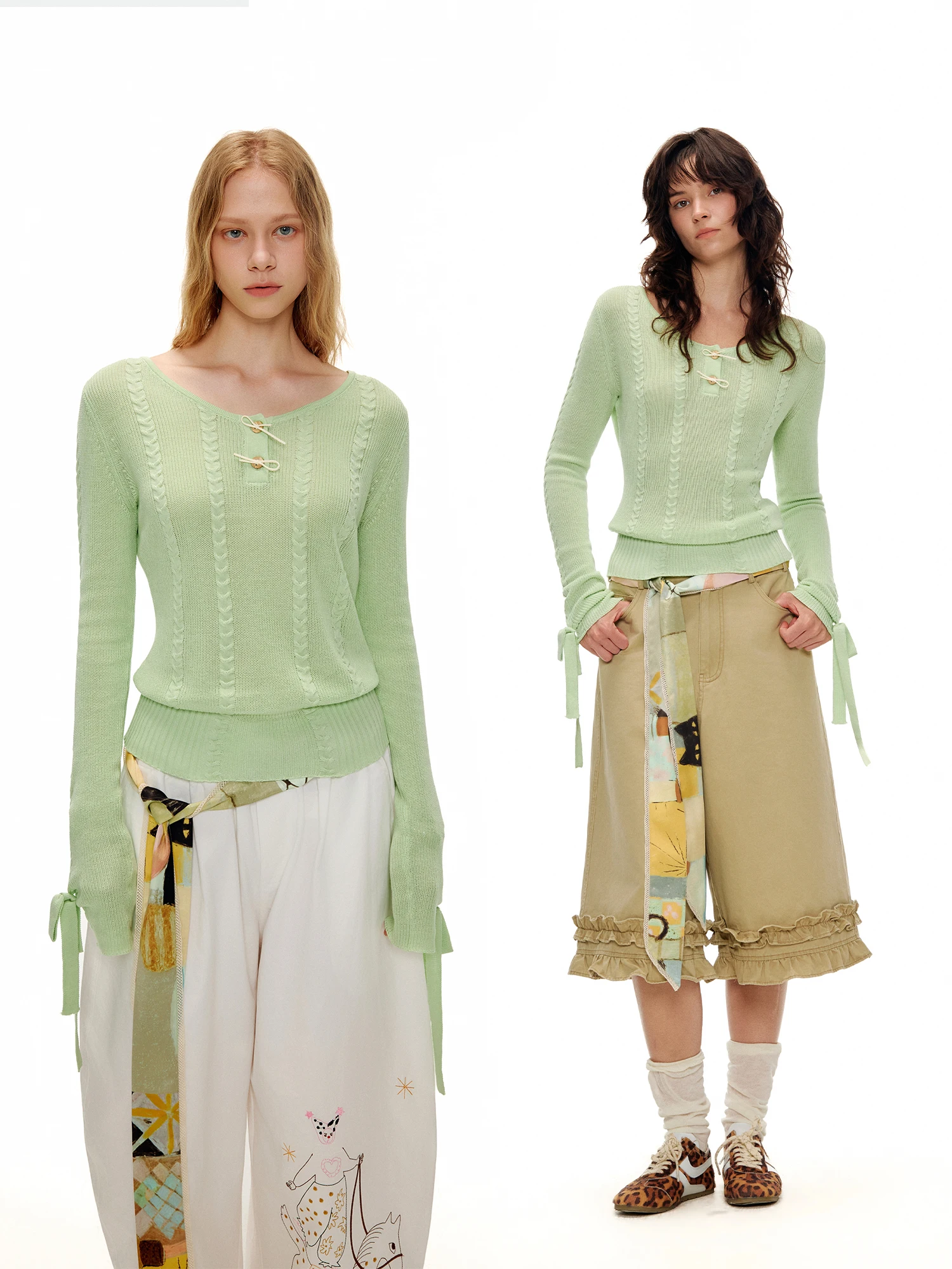 

Loose Fit Knitted Knot Base irt een on Time Outthe Blue Casual Sle Long Sve round Ne Knitwear