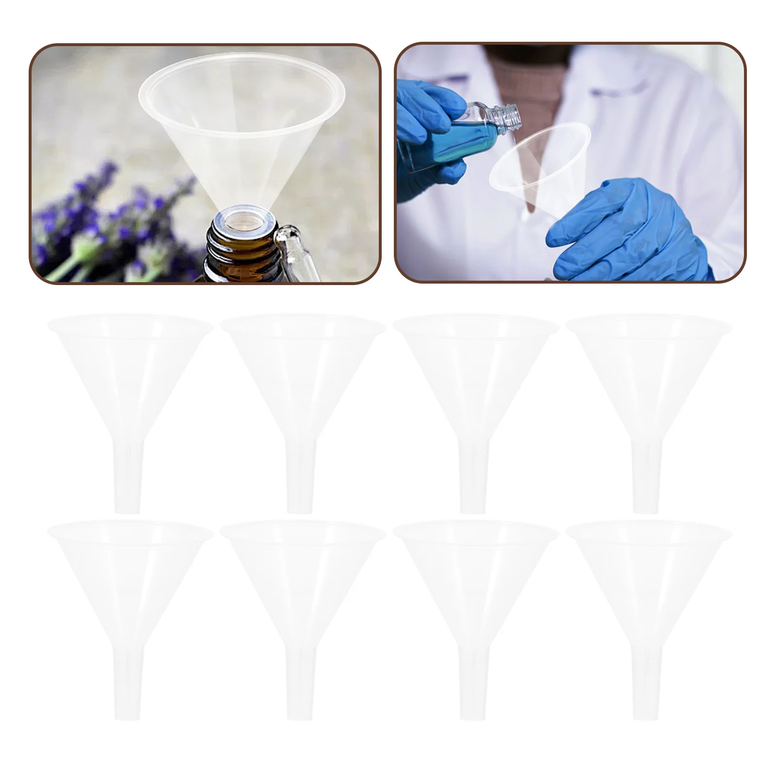 

20pcs Transparent Funnel For Laboratory Plastic Filter Tool Experiment Chemistry Classroom Strainer Labs Supplies Outdoor