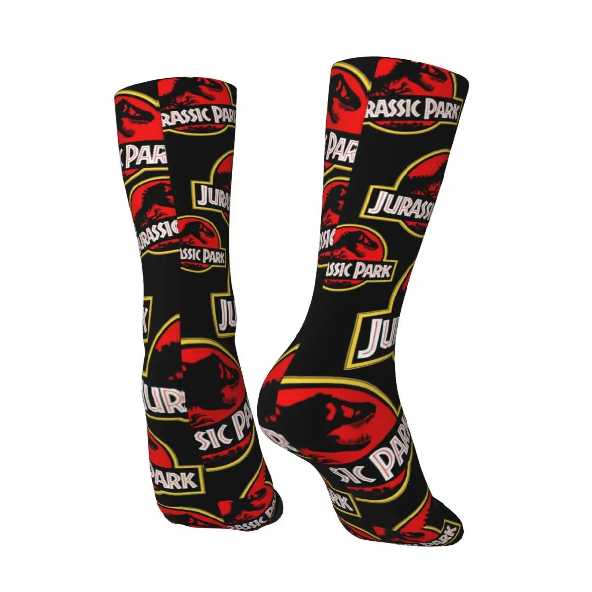 Jurassic Park Socks Winter Dinosaur World Stockings Casual Men\'s Breathable Socks Printed Cycling Anti Slip Socks