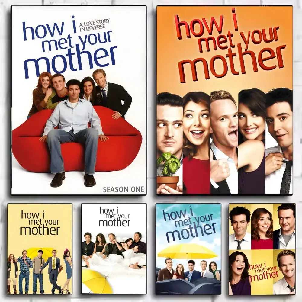 H-How I Met Your Mother Poster Stickers Mural Painting Self-Adhesive Wall Decals for Bedroom Living Room Home HD Decor Gift