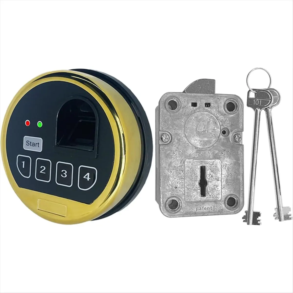 Fingerprint Password Fingerprint Safe Replacement Lock and EMP Electronic Keypad Biometric Cabinet, Left Swing Bolt