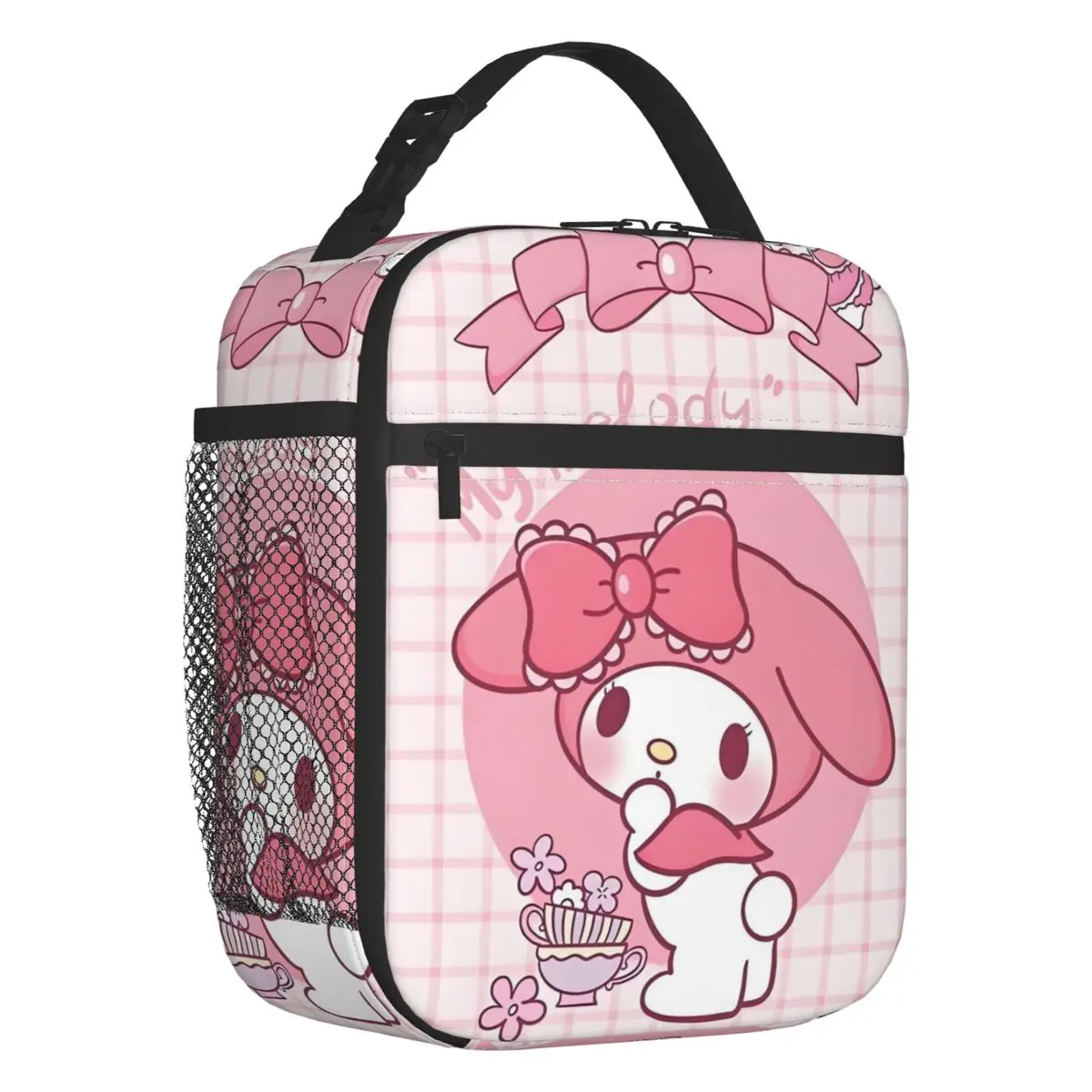 

Melody Insulated Lunch Tote Bag for Women Classical Anime Cartoon Movie Portable Thermal Cooler Bento Box Outdoor Camping Travel