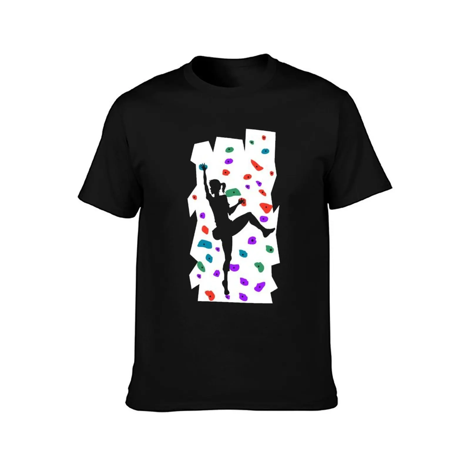 Bouldering T-Shirt Summer Casual Cotton Tee Oversized Streetwear Tops Vintage Graphic Print Loose Fit Short Sleeve