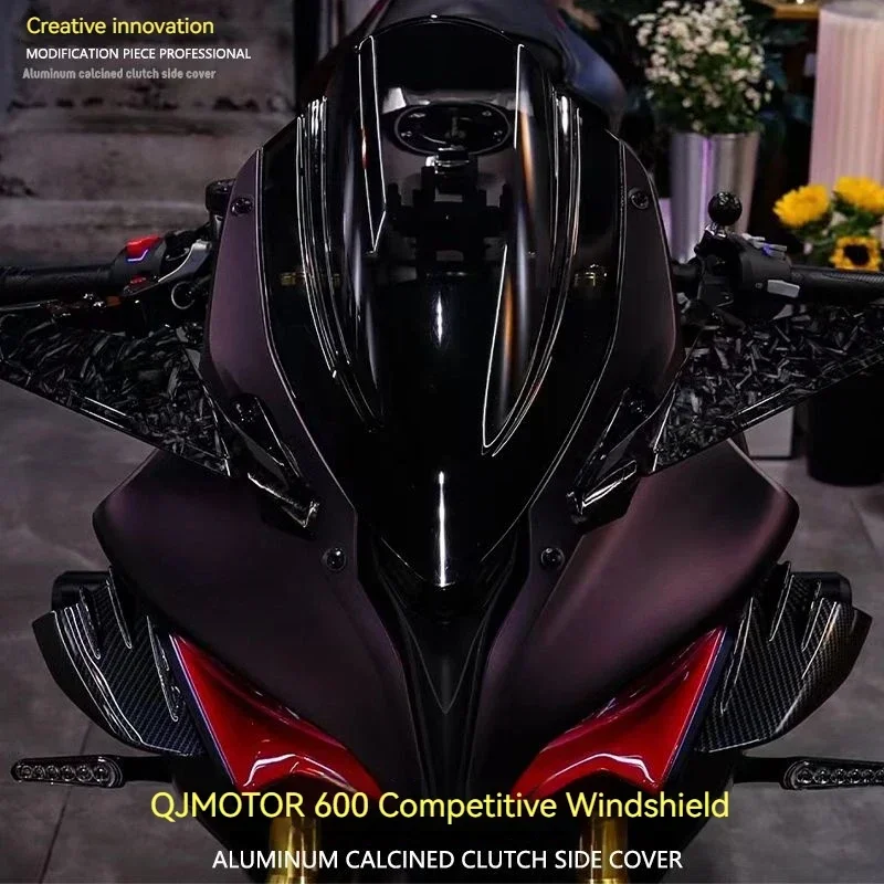 For Qianjiang QJMOTOR 600 Motorcycle Windshield Modification Competitive Black Transparent Electroplated Windshield Mirror