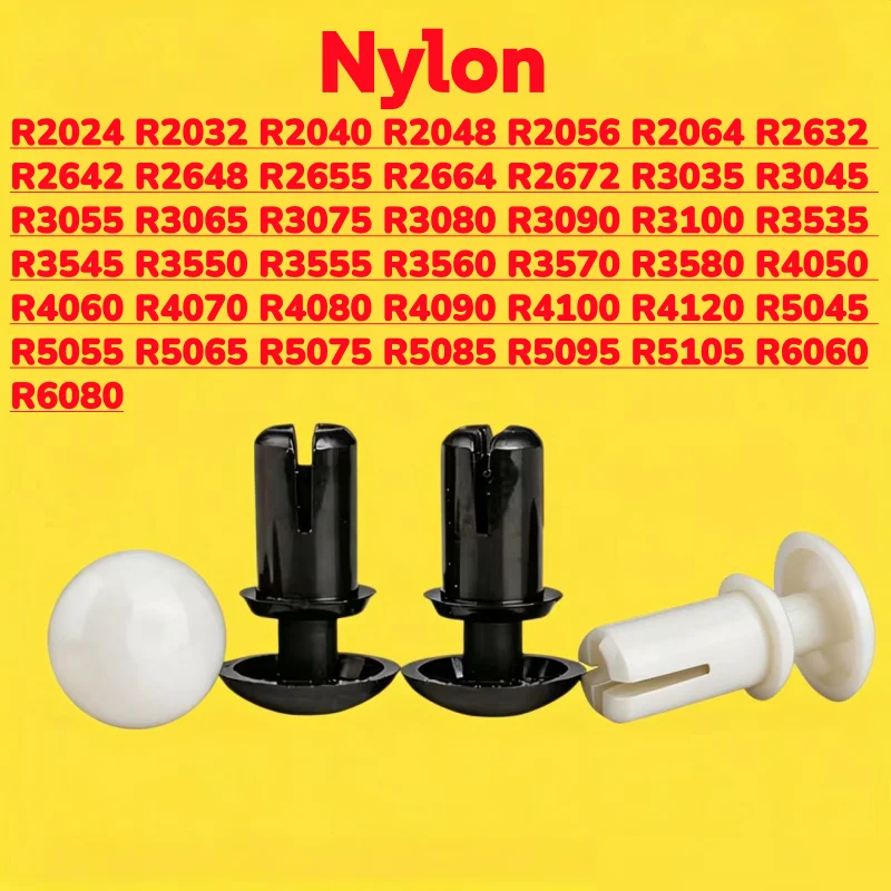 R2024 R2032 R2040 R2056-R6080 Black Or White R Type Nylon Plastic Press Rivet Clip Expansion Tube Anchor Plug for PC Board Fix