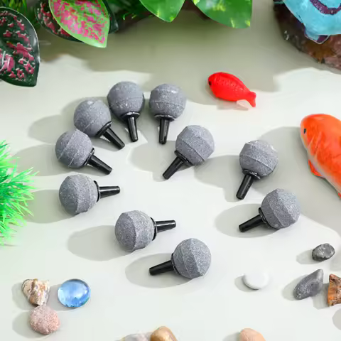 10Packs Mineral Ball Air Stone Bubble Diffuser Aquarium Fish Tank Hydroponic Oxygen Pump 20Mm X 20Mm Bubble Diffuser
