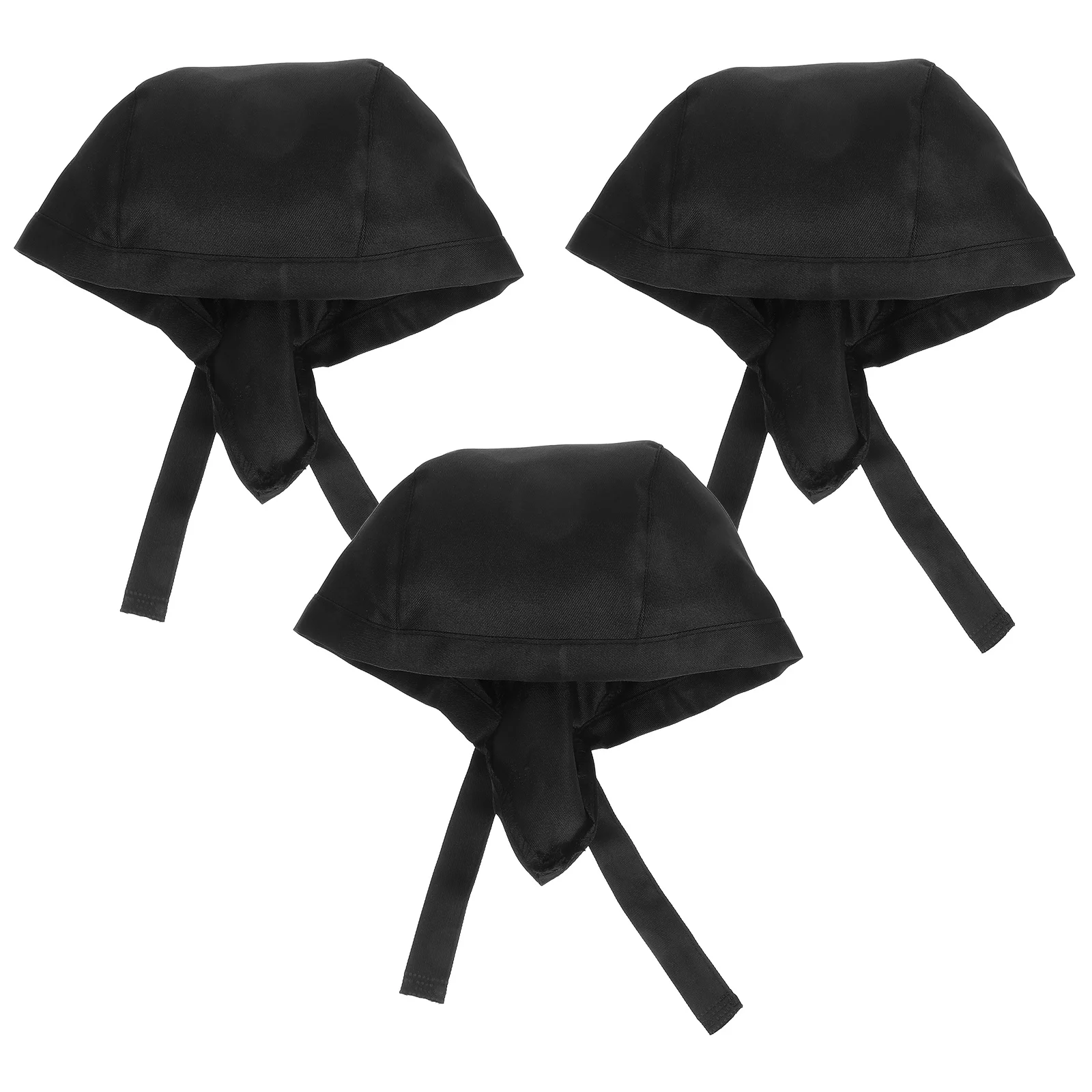 Turbante da chef con nastro 3 pezzi traspirante catering berretto con teschio cappello da cucina per cuoco cameriere ristorante uniforme da lavoro uomo donna