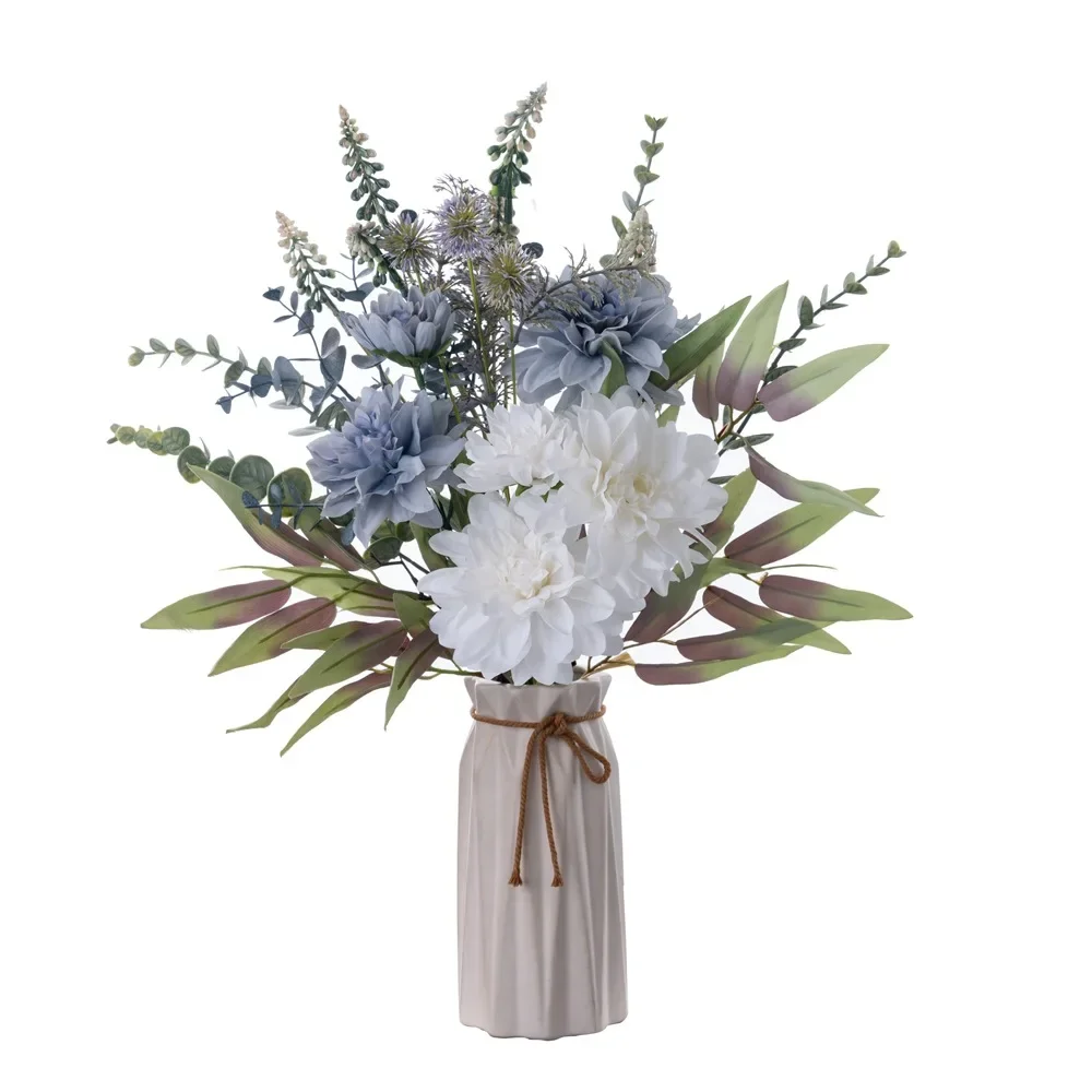 Decorazioni Dali bouquet simulazione fiore fiore finto pianta verde matrimonio INS wind YC1060 bianco blu