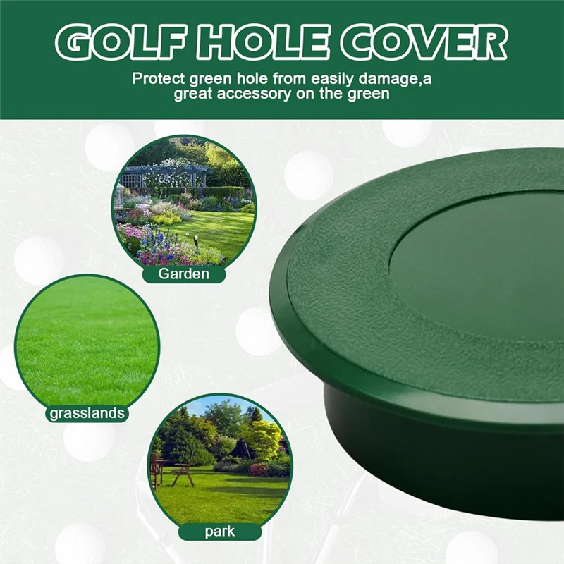 

RTENTE-10 Pcs Golf Cup Cover Golf Practice Training Aids Hole Covers Golf Hole Putting Green Cover For Golf Course Garden Durabl