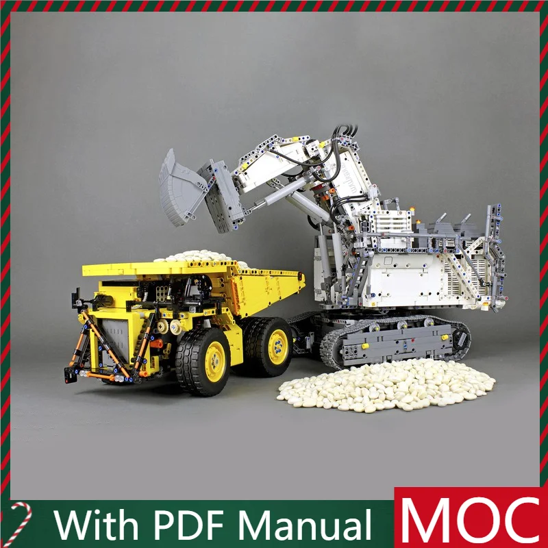 

Лидер продаж, 1724 шт., желтый горный самосвал, модульные строительные блоки, модель для образования детей, игрушка-дисплей «сделай сам», подарки на день рождения, Рождество