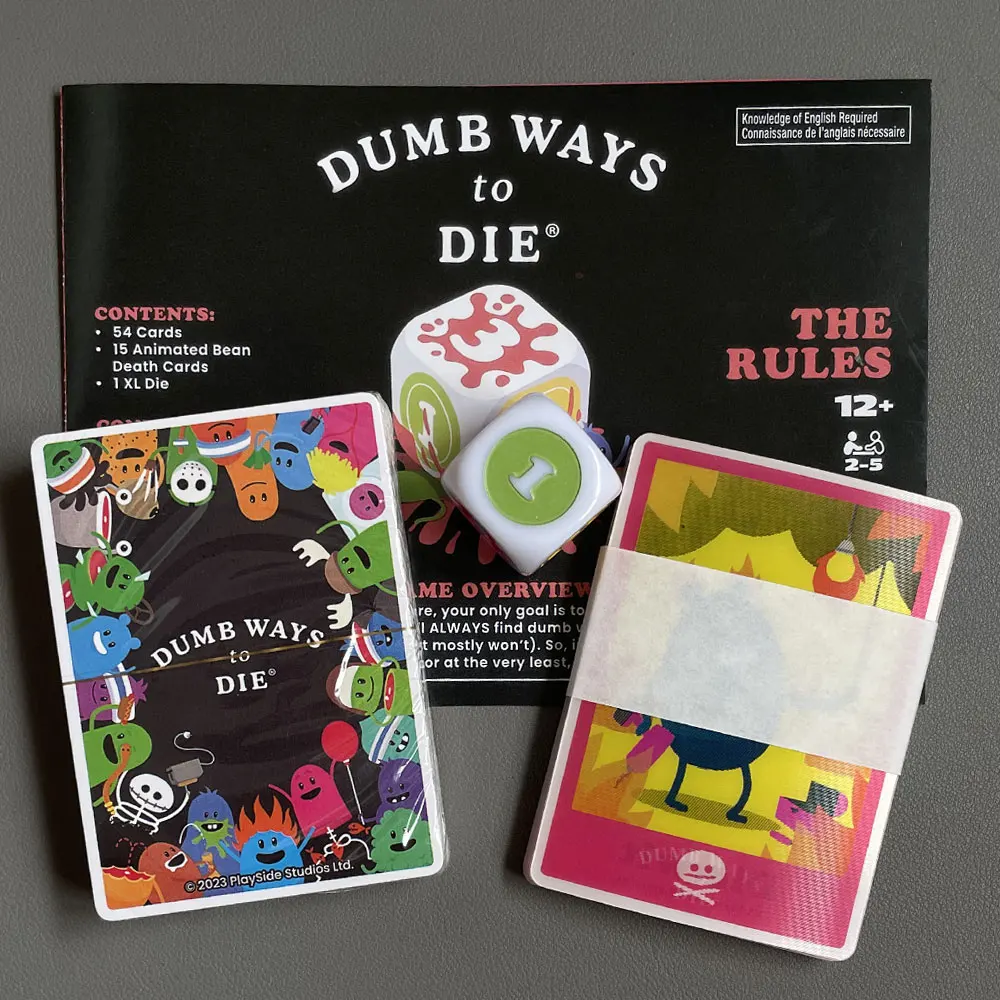 Gry Dumb Ways to Die Card Game The Viral Hit Card Game na urodziny uczelni Więcej gier rodzinnych Gry imprezowe Zabawna gra