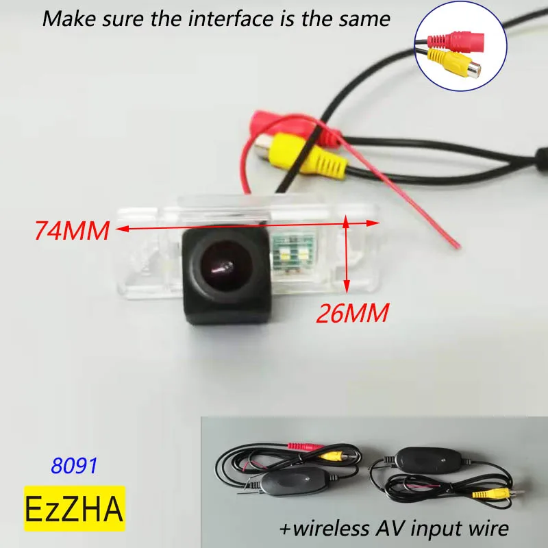 EzZHA HD Wireless Car CCD Rear Camera Fisheye Light  For Citroen C-Quatre C-Triomphe C5 C4 Nissan Qashqai X-trail Peugeot 307